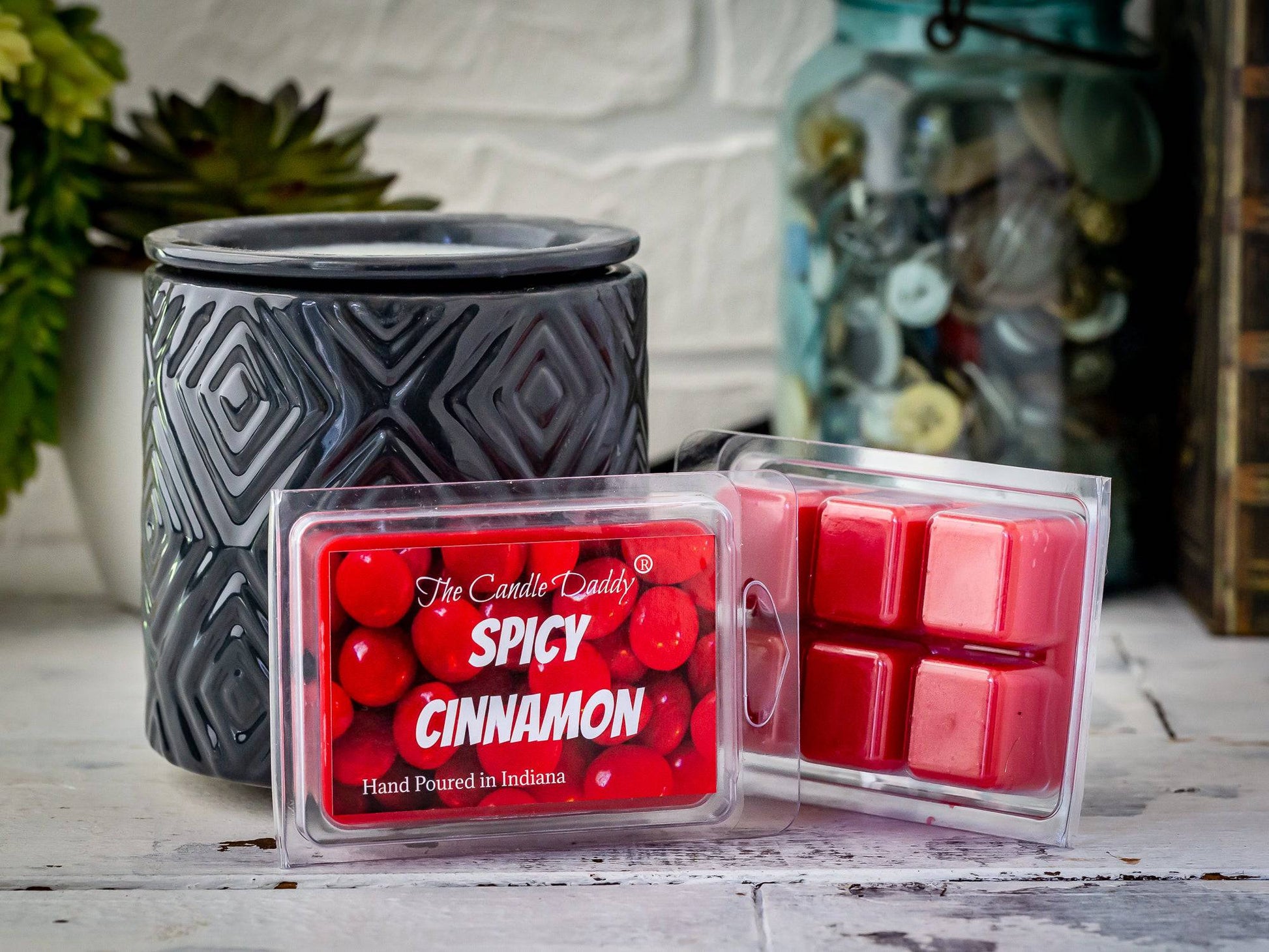 cinnamon scented wax plant Spicy Cinnamon - Red Hot Candy Scented Wax Melt - 1 Pack - 2 Ounces - 6 Cubes