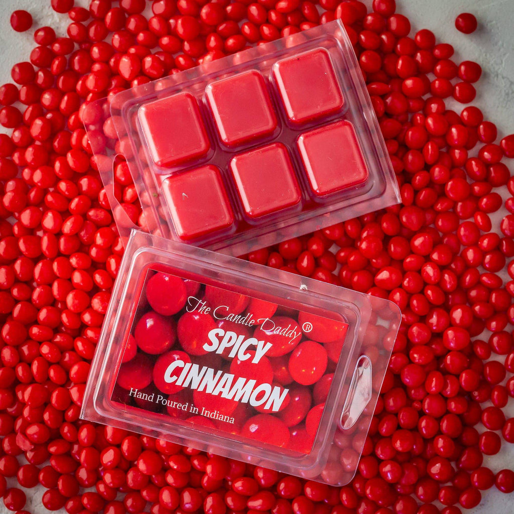 5 Pack - Spicy Cinnamon Scented Wax Melt Cubes - 2 Oz x 5 Packs = 10 Ounces - The Candle Daddy