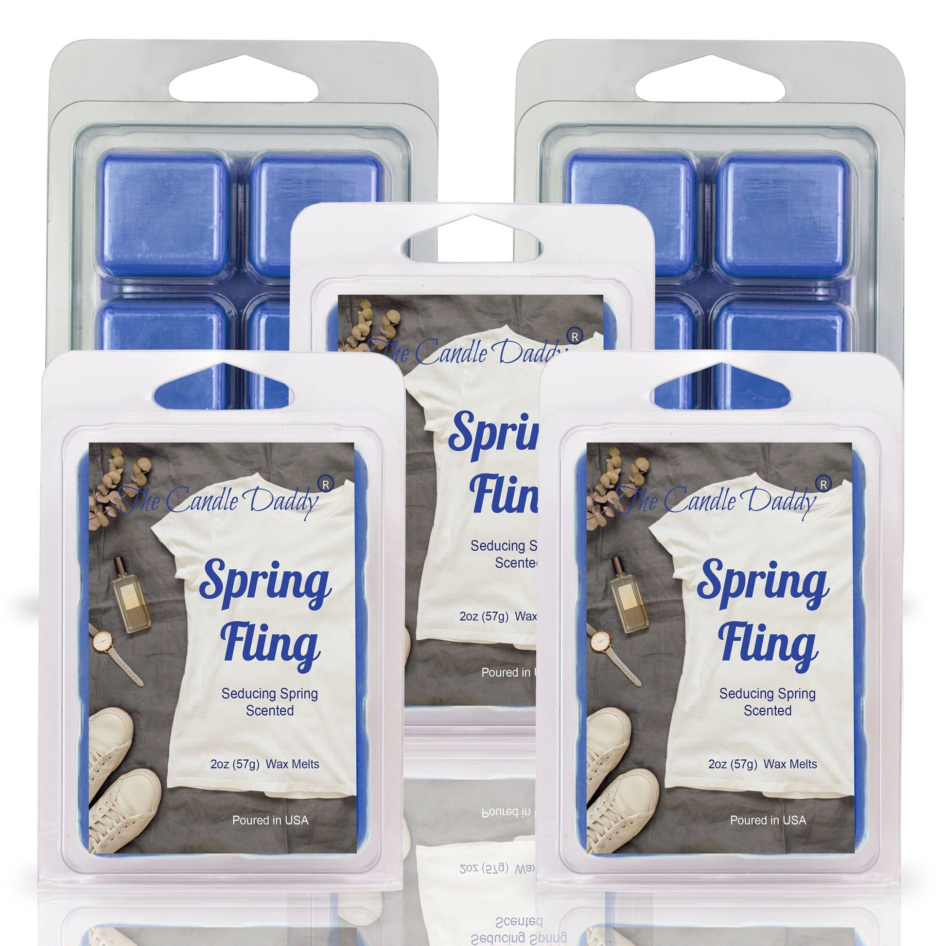 5 Pack - Spring Fling - The Seducing Smell of Spring Scented Wax Melt - 2 Ounces x 5 Packs = 10 Ounces - The Candle Daddy