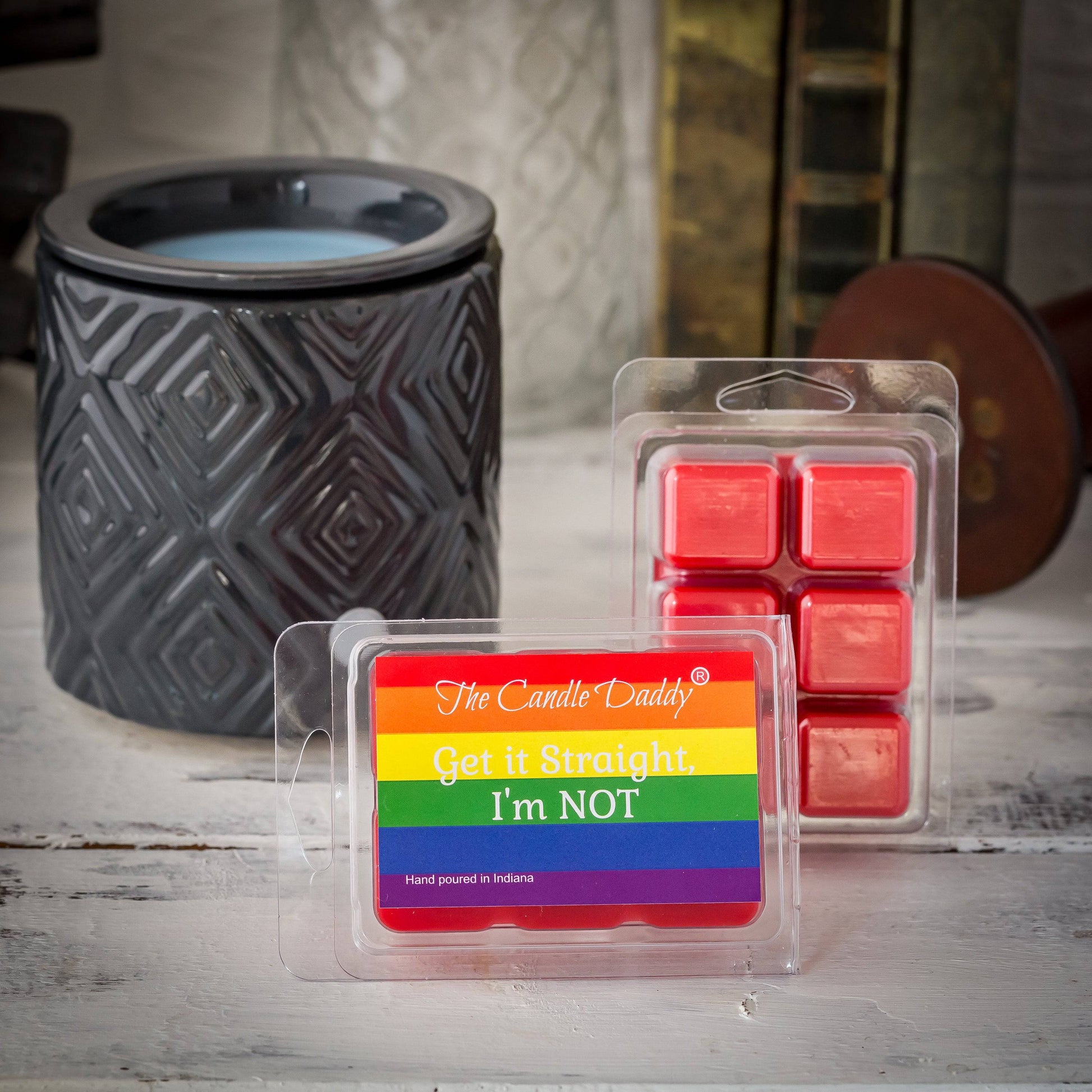 Get it Straight, I'm Not - Fresh Watermelon Scented Wax Melt - 1 Pack - 2 Ounces - 6 Cubes - The Candle Daddy