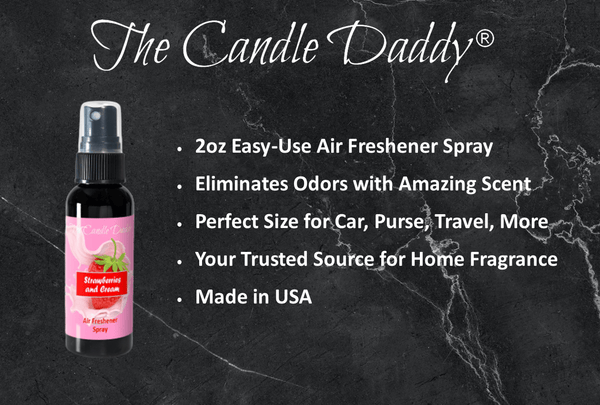3 Pack - Strawberries & Cream Spray - Strawberries and Cream Scented - Room/Car Air Freshener Spray – (3) 2 Ounce Spray Bottles - The Candle Daddy