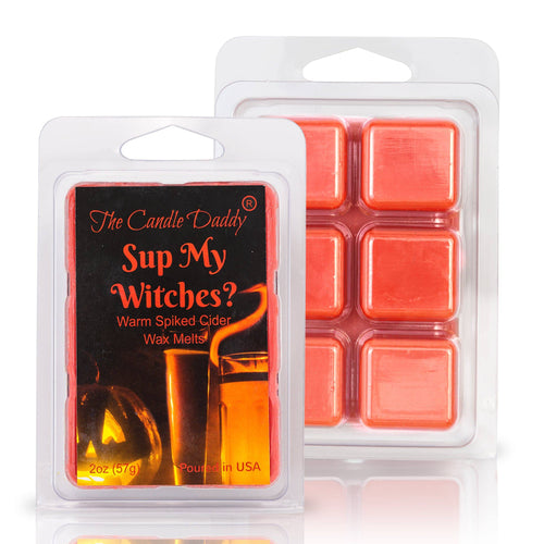 Sup My Witches? - Warm Spiked Cider Scented Wax Melt - 1 Pack - 2 Ounces - 6 Cubes - Blowout