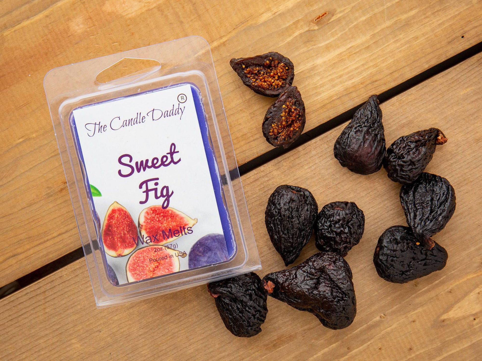 Sweet Fig Scented Melt- Maximum Scent Wax Cubes/Melts- 1 Pack -2 Ounces- 6 Cubes - The Candle Daddy
