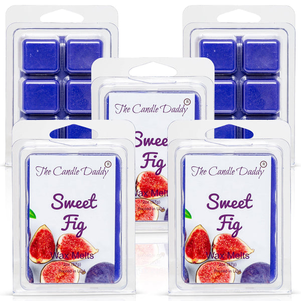Sweet Fig Scented Melt- Maximum Scent Wax Cubes/Melts- 1 Pack -2 Ounces- 6 Cubes - The Candle Daddy