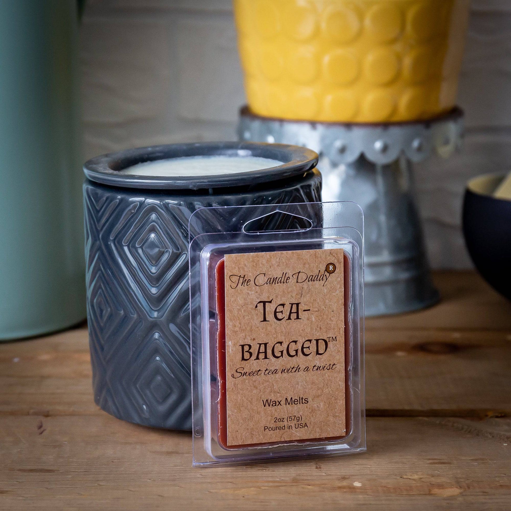 5 Pack - Tea-Bagged - Sweet Tea With A Twist Scented Melt- Maximum Scent Wax Cubes/Melts - 2 Ounces x 5 Packs = 10 Ounces - The Candle Daddy
