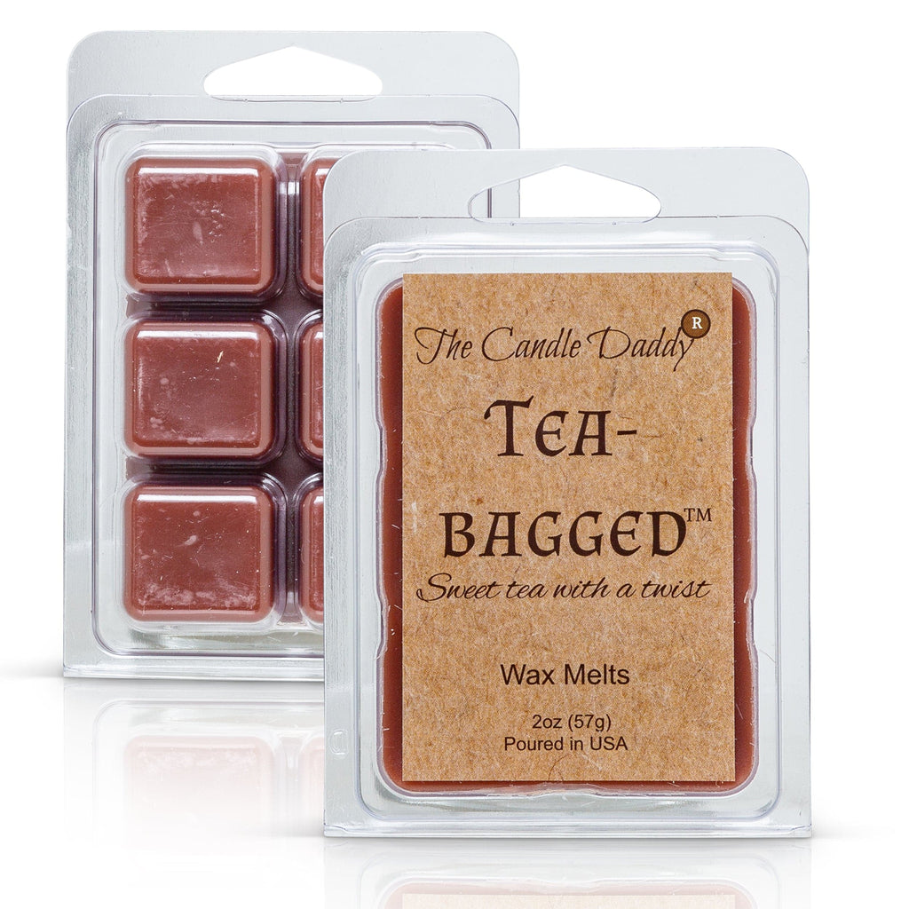 Tea-Bagged - Sweet Tea With A Twist Scented Melt- Maximum Scent Wax Cubes/Melts- 1 Pack -2 Ounces- 6 Cubes - The Candle Daddy