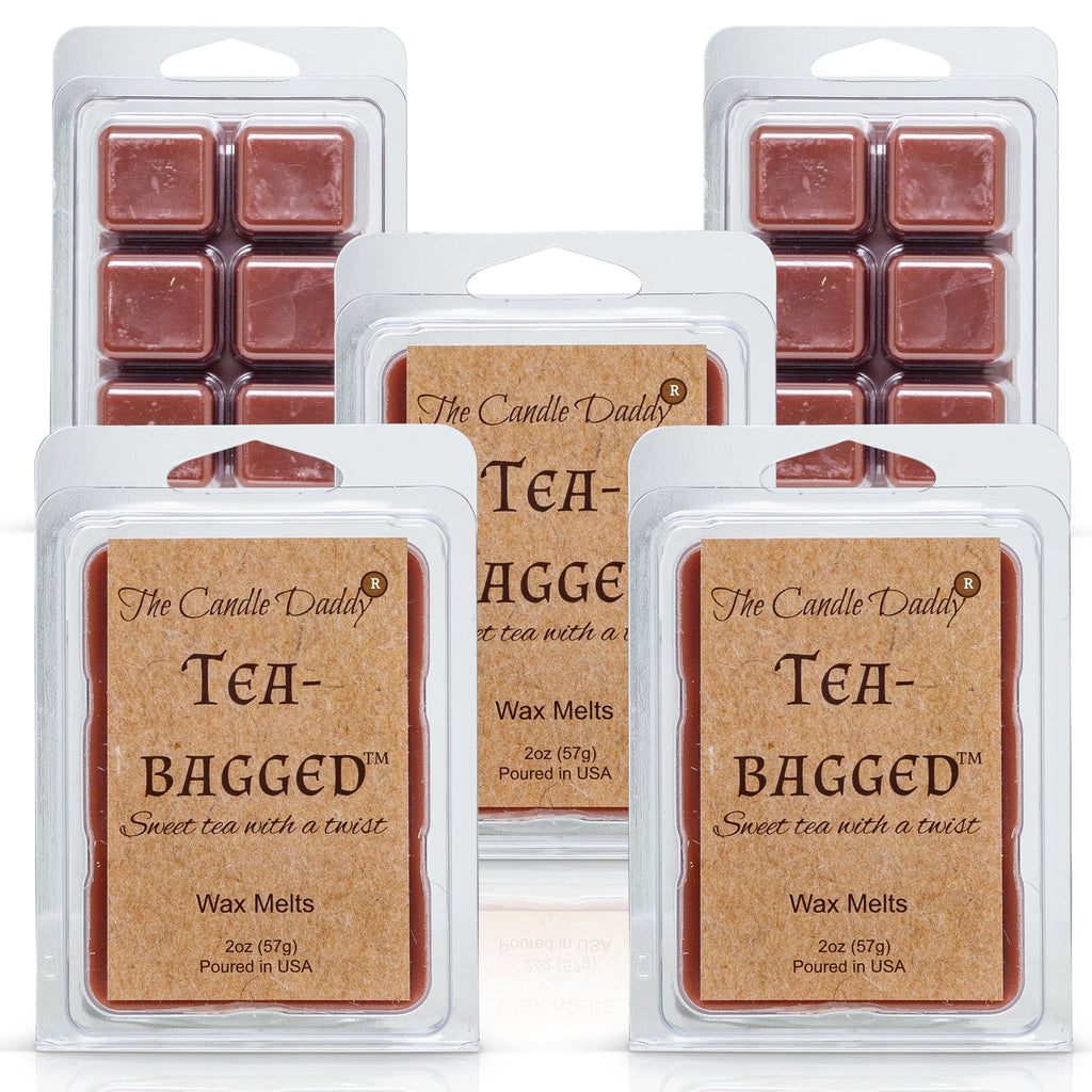 Tea-Bagged - Sweet Tea With A Twist Scented Melt- Maximum Scent Wax Cubes/Melts- 1 Pack -2 Ounces- 6 Cubes - The Candle Daddy