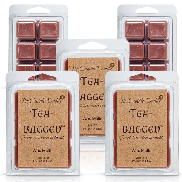 Tea-Bagged - Sweet Tea With A Twist Scented Melt- Maximum Scent Wax Cubes/Melts- 1 Pack -2 Ounces- 6 Cubes - The Candle Daddy