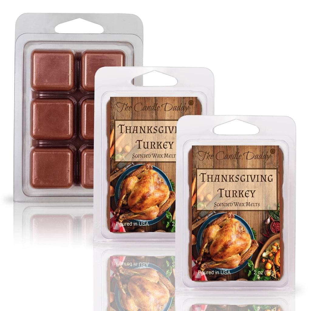 Thanksgiving Turkey - Thanksgiving Turkey Sage Scented Wax Melt - 1 Pack - 2 Ounces - 6 Cubes - The Candle Daddy