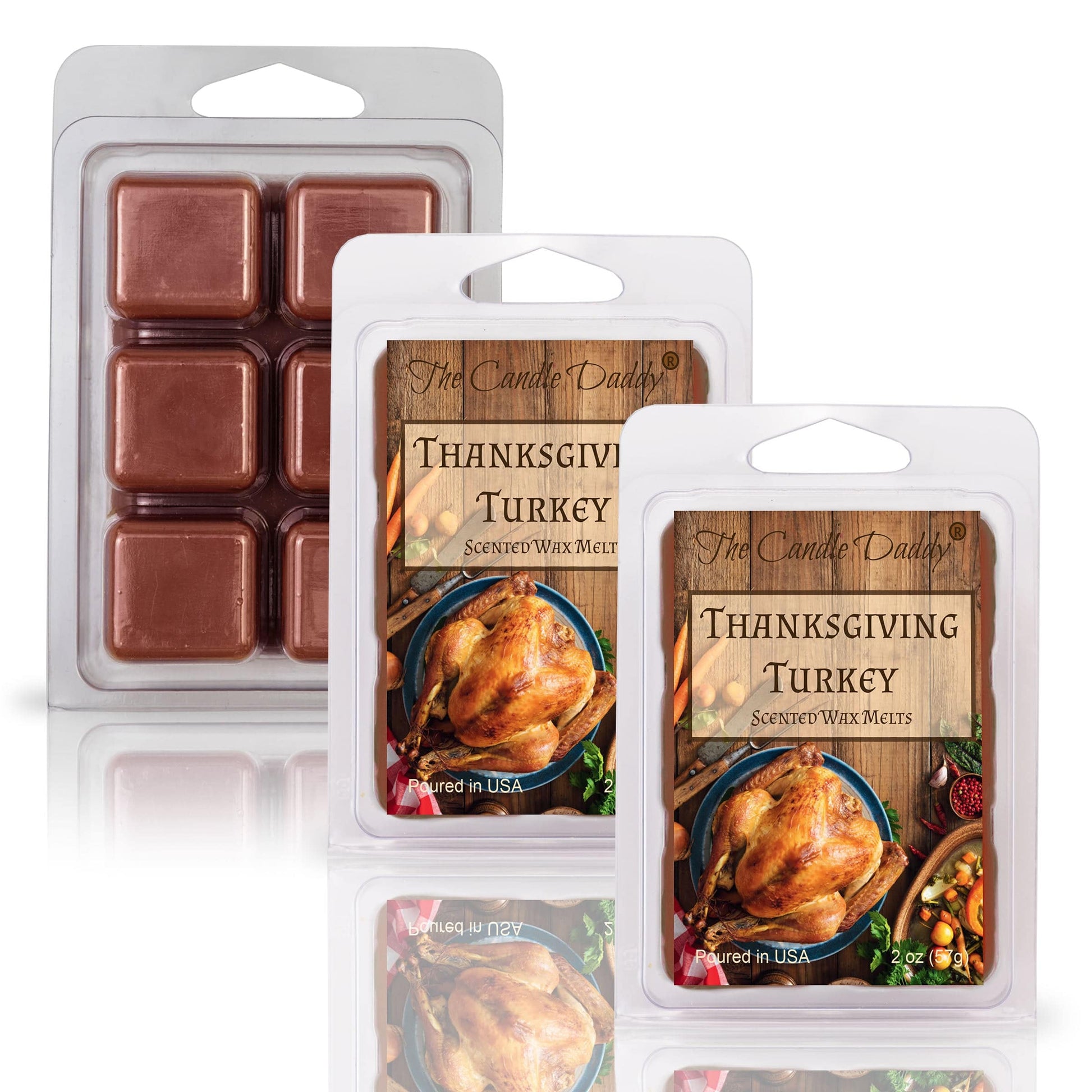 Thanksgiving Turkey - Thanksgiving Turkey Sage Scented Wax Melt - 1 Pack - 2 Ounces - 6 Cubes - The Candle Daddy