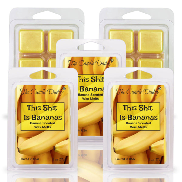 This Shit Is Bananas - Banana Scented Wax Melt - 1 Pack - 2 Ounces - 6 Cubes - The Candle Daddy