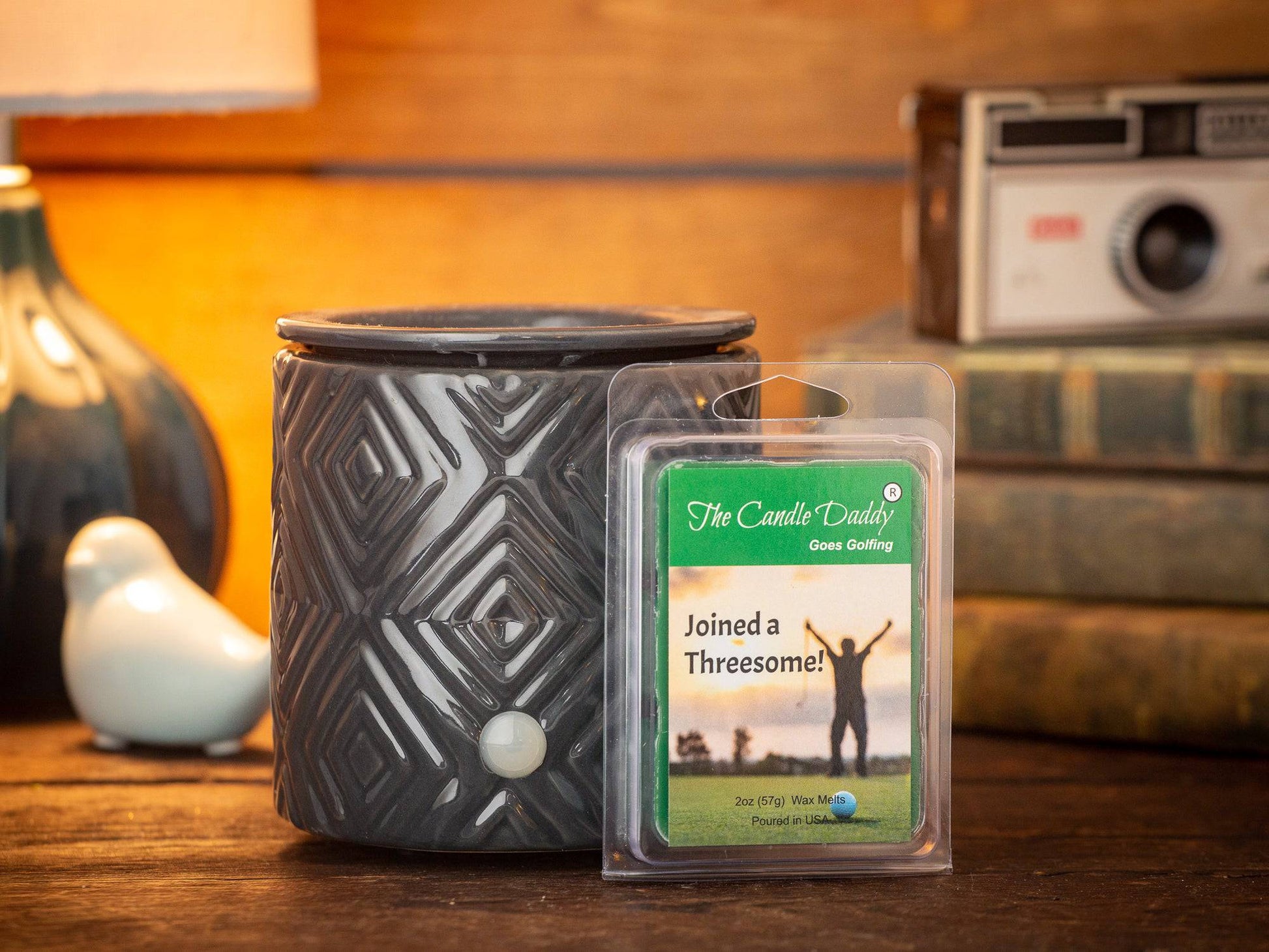 The Candle Daddy Goes Golfing - Joined a Threesome - Fairway Grass Scented Melt- Maximum Scent Wax Cubes/Melts- 1 Pack -2 Ounces- 6 Cubes - The Candle Daddy