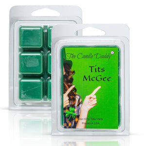 Tits McGee - St. Patrick's Day Edition - Irish Apple Ale Scented Melt - Maximum Scent Wax Cubes/Melts- 1 Pack -2 Ounces- 6 Cubes - The Candle Daddy