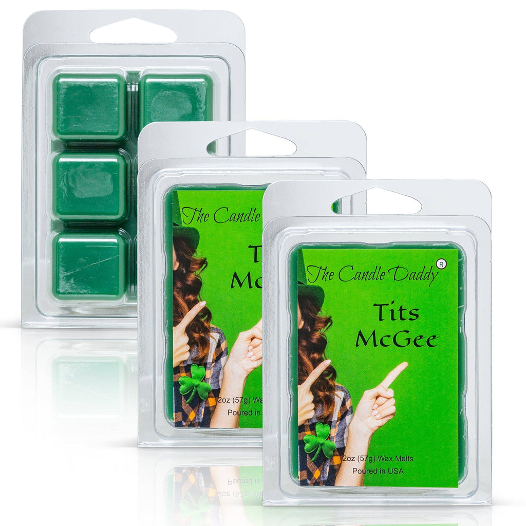 Tits McGee - St. Patrick's Day Edition - Irish Apple Ale Scented Melt - Maximum Scent Wax Cubes/Melts- 1 Pack -2 Ounces- 6 Cubes - The Candle Daddy