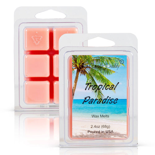Tropical Paradise- Maximum Scent Wax Cubes/Melts- 1 Pack -2 Ounces- 6 Cubes - Blowout
