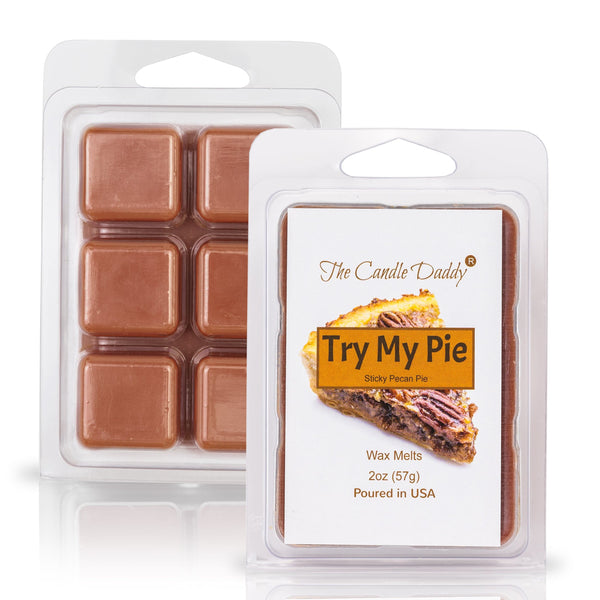 FREE SHIPPING - Try My Pie - Sticky Pecan Pie Scented Wax Melt - 1 Pack - 2 Ounces - 6 Cubes