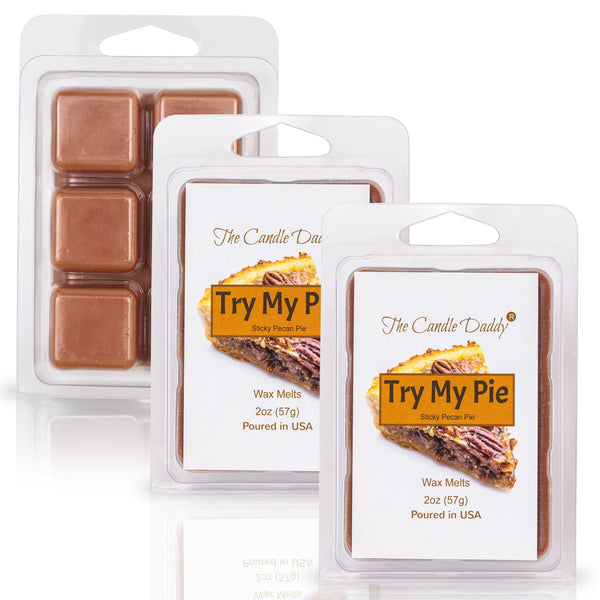 Try My Pie - Sticky Pecan Pie Scented Wax Melt - 1 Pack - 2 Ounces - 6 Cubes - The Candle Daddy