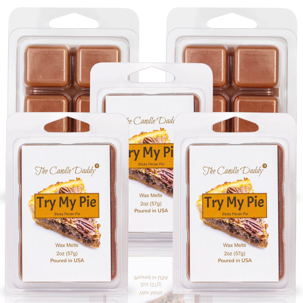 Try My Pie - Sticky Pecan Pie Scented Wax Melt - 1 Pack - 2 Ounces - 6 Cubes - The Candle Daddy