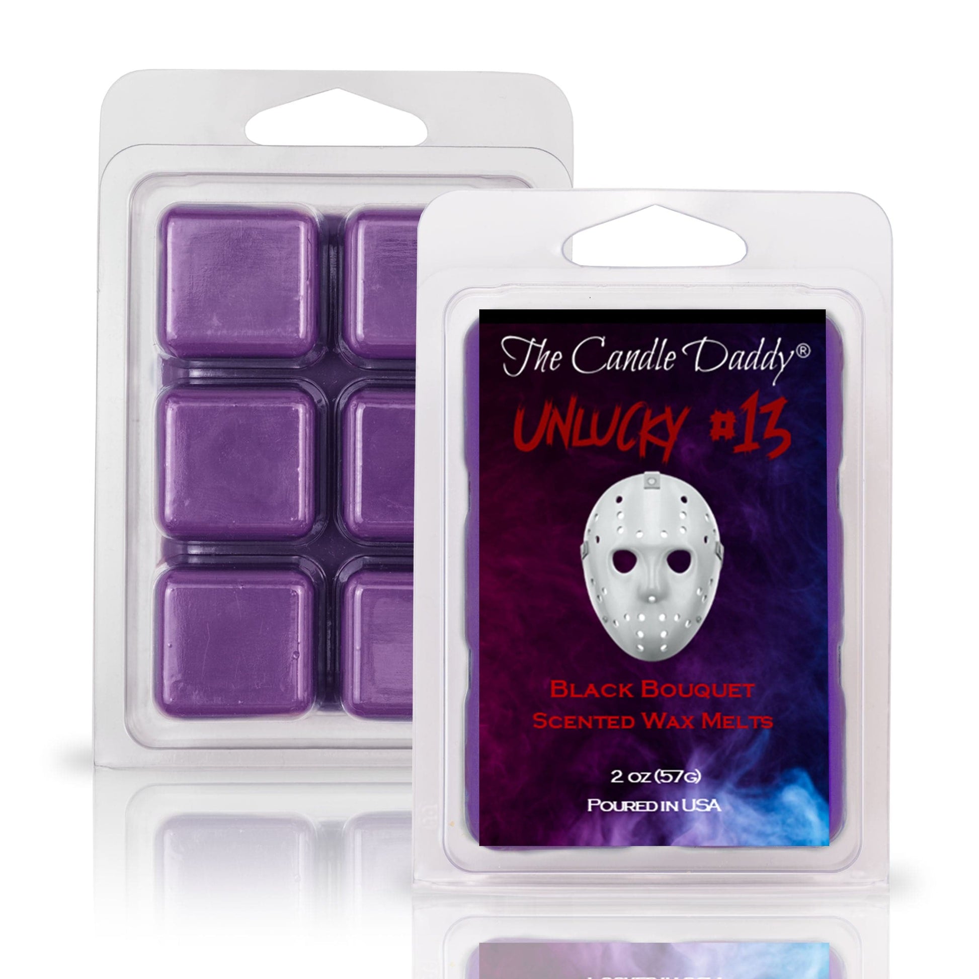Unlucky #13 - Black Bouquet Scented Horror Movie Wax Melt - 1 Pack - 2 Ounces - 6 Cubes - The Candle Daddy