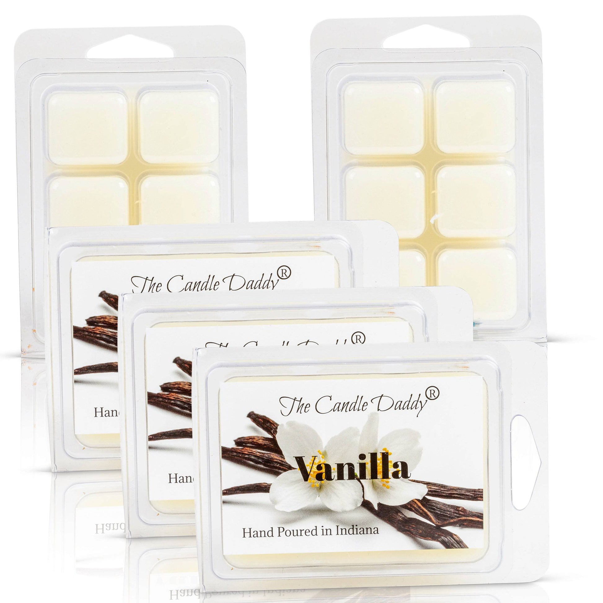 5 Pack - Vanilla Scented Wax Melt Cubes - 2 Oz x 5 Packs = 10 Ounces - The Candle Daddy