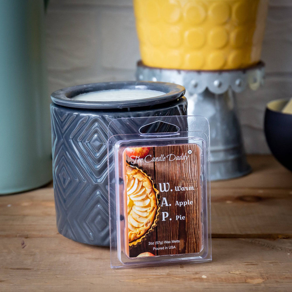 W.A.P.  - Warm Apple Pie Scented Melt- Maximum Scent Wax Cubes/Melts- 1 Pack -2 Ounces- 6 Cubes WAP - The Candle Daddy