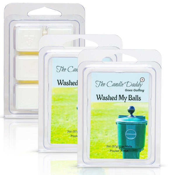 FREE SHIPPING - The Candle Daddy Goes Golfing - Washed My Balls - Clean Golf Ball Scented Melt- Maximum Scent Wax Cubes/Melts- 1 Pack -2 Ounces- 6 Cubes