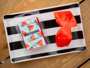 5 Pack - Watermelon -  Sweet, Sugary Fruit Scented Melt- Maximum Scent Wax Cubes/Melts - 2 Ounces x 5 Packs = 10 Ounces - The Candle Daddy