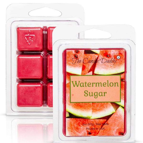 Watermelon Sugar - Juicy Watermelon Scented Melt- Maximum Scent Wax Cubes/Melts- 1 Pack -2 Ounces- 6 Cubes - The Candle Daddy