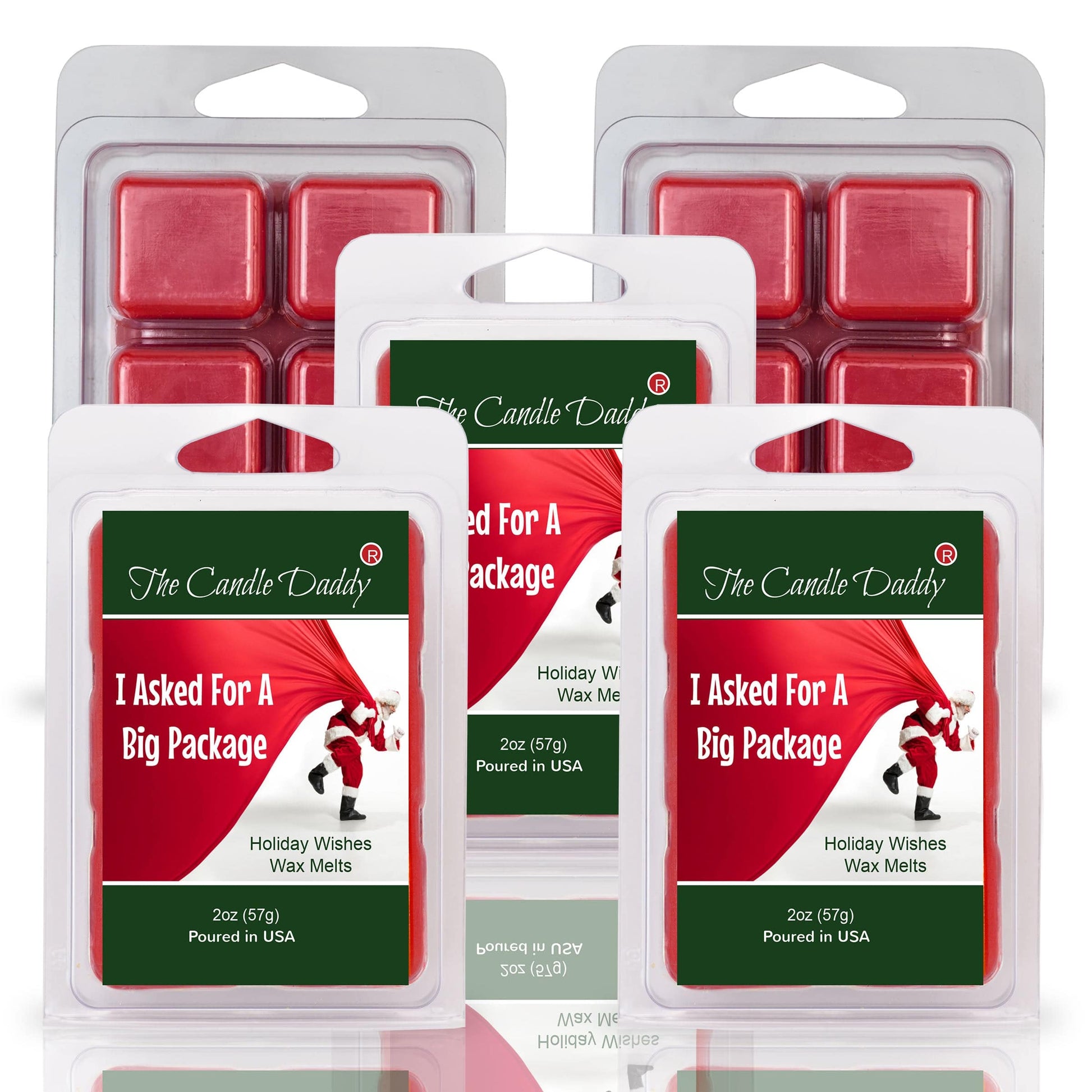 I Asked For A BIG Package - Holiday Wishes Scented Wax Melt - 1 Pack - 2 Ounces - 6 Cubes - Christmas - The Candle Daddy