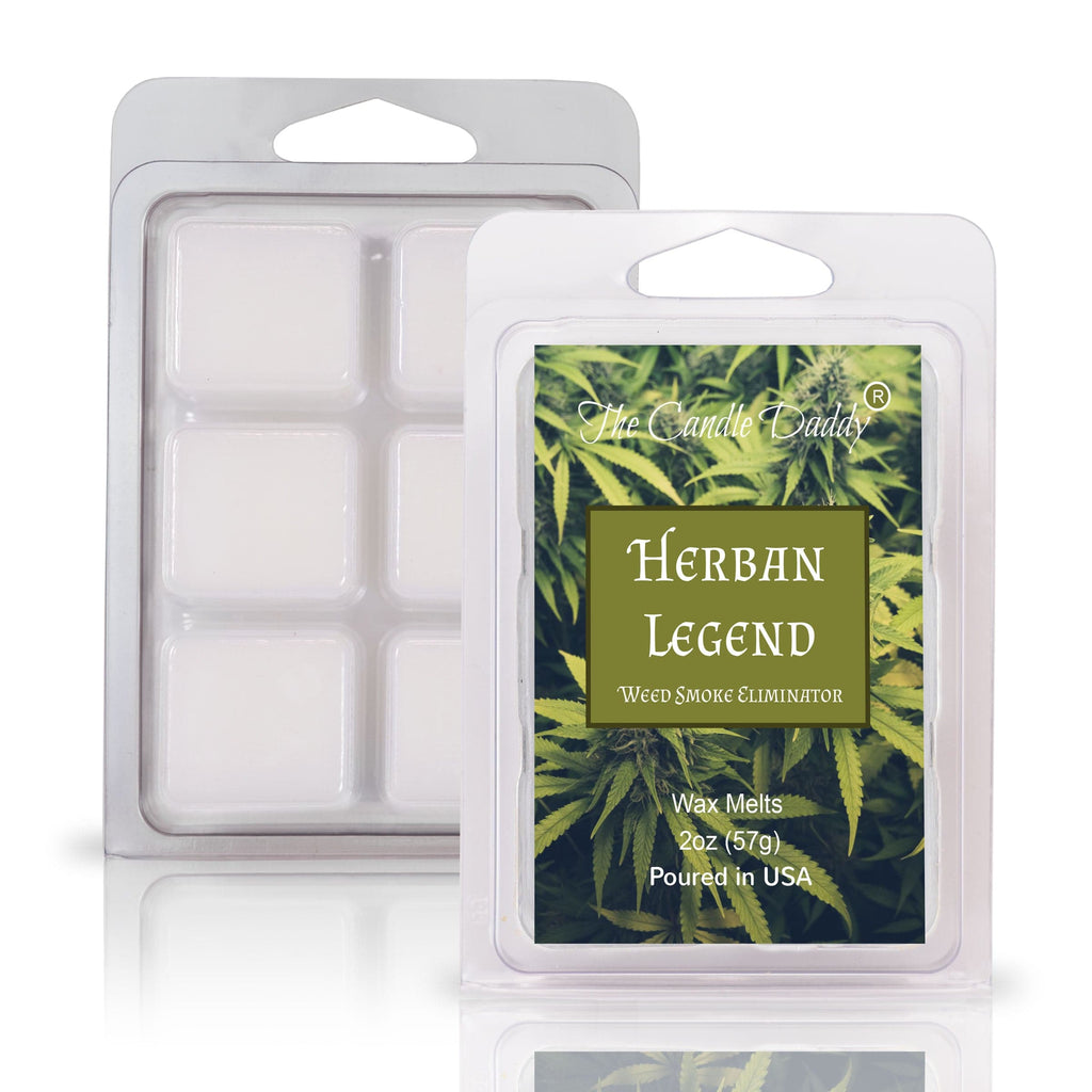 Herban Legend - Weed Smoke Eliminator Wax Melt - 1 Pack - 2 Ounces - 6 Cubes - The Candle Daddy