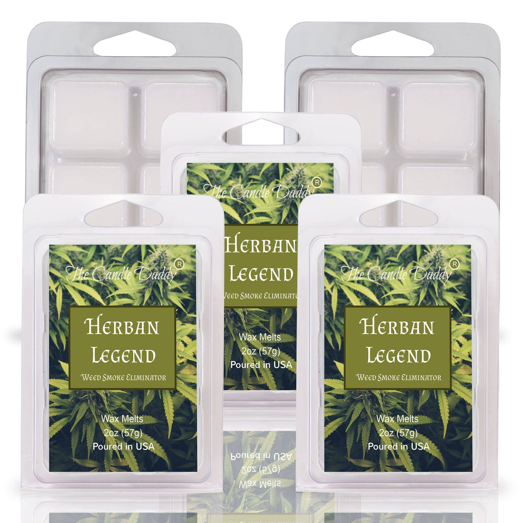 Herban Legend - Weed Smoke Eliminator Wax Melt - 1 Pack - 2 Ounces - 6 Cubes - The Candle Daddy