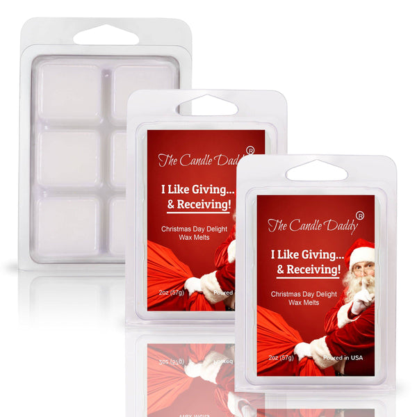 I Like Giving & Receiving - Christmas Day Delight Scented Wax Melt - 1 Pack - 2 Ounces - 6 Cubes - The Candle Daddy