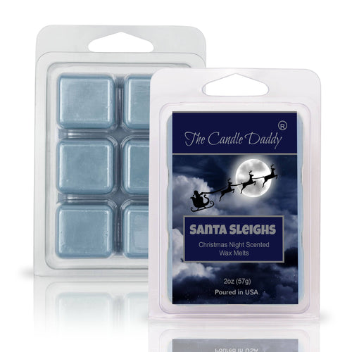 Santa Sleighs - Christmas Night Scented Wax Melt - 1 Pack - 2 Ounces - 6 Cubes - Christmas - The Candle Daddy