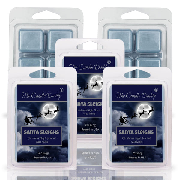 Santa Sleighs - Christmas Night Scented Wax Melt - 1 Pack - 2 Ounces - 6 Cubes - Christmas - The Candle Daddy