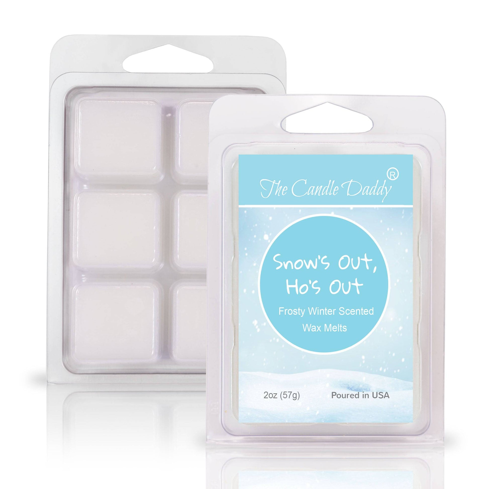 Snow's Out, Ho's Out - Frosty Winter Scented Wax Melt - 1 Pack - 2 Ounces - 6 Cubes - Christmas - The Candle Daddy