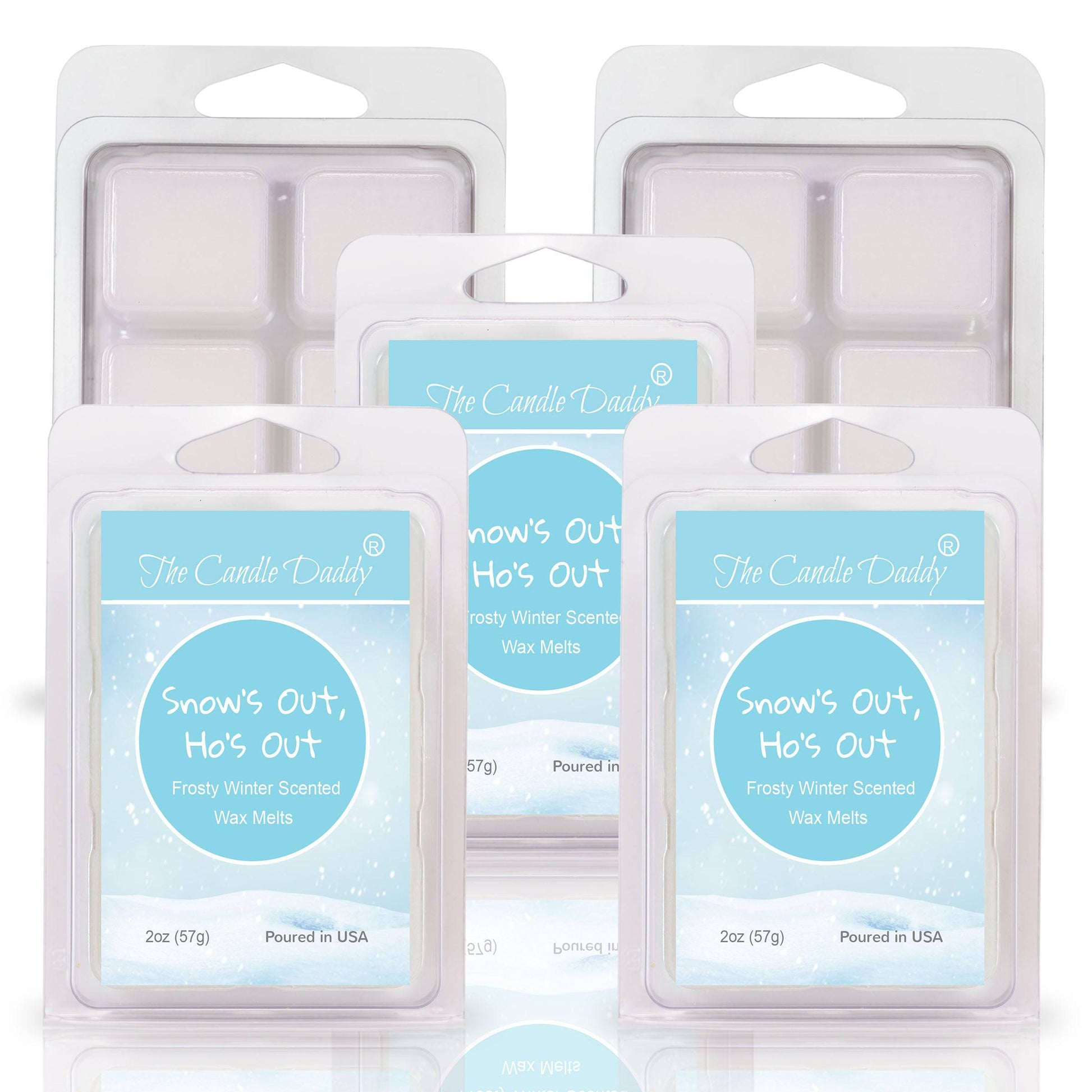 Snow's Out, Ho's Out - Frosty Winter Scented Wax Melt - 1 Pack - 2 Ounces - 6 Cubes - Christmas - The Candle Daddy