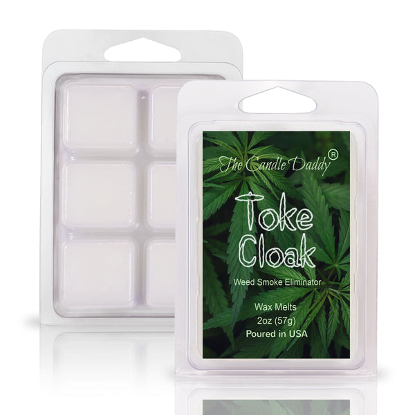 FREE SHIPPING - Toke Cloak - Weed Smoke Eliminator Wax Melt - 1 Pack - 2 Ounces - 6 Cubes - Infused With Smoke Eliminating Enzymes
