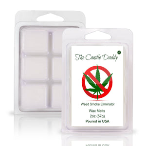 Weed Be Gone - Weed Smoke Eliminating Wax Melt - 1 Pack - 2 Ounces - 6 Cubes - Infused with Smoke Eliminating Enzymes - The Candle Daddy