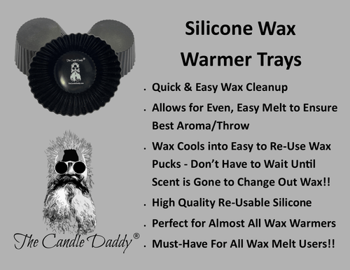 (USE CODE CHRISTMAS10 SAVE $10 OFF $50) The Candle Daddy's "Rubbers" - (3) Silicone Wax Warmer Liners -Re-Usuable - Must Have for All Wax Melt Users! - The Candle Daddy