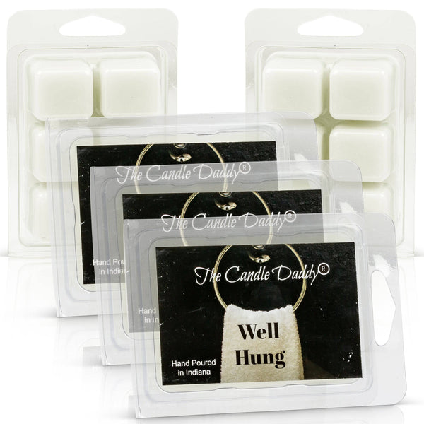 5 Pack - Well Hung - Fresh Linen Scented Wax Melt Cubes - 2 Oz x 5 Packs = 10 Ounces - The Candle Daddy
