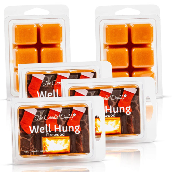 5 Pack - Well Hung - Fireplace Scented Wax Melt Cubes - 2 Ounces x 5 Packs = 10 Ounces - The Candle Daddy