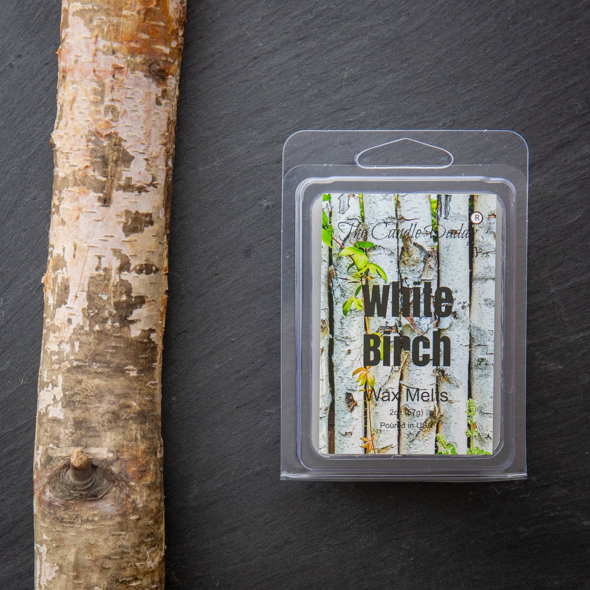 White Birch - Paper Birch Tree Scent Maximum Scent Wax Cubes/Melts- 1 Pack -2 Ounces- 6 Cubes - The Candle Daddy