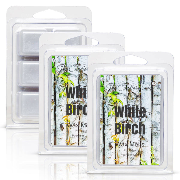 FREE SHIPPING - White Birch - Paper Birch Tree Scent Maximum Scent Wax Cubes/Melts- 1 Pack -2 Ounces- 6 Cubes