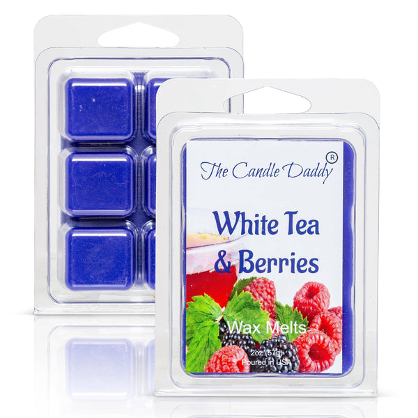 5 Pack - White Tea and Berries - Herbal Tea and Sweet Berry Scented Melt- Maximum Scent Wax Cubes/Melts - 2 Ounces x 5 Packs = 10 Ounces - The Candle Daddy