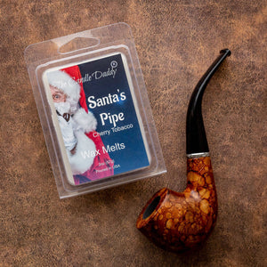 Santa's Pipe - Cherry Tobacco Christmas Pipe Scented Wax Melt - 1 Pack - 2 Ounces - 6 Cubes - The Candle Daddy