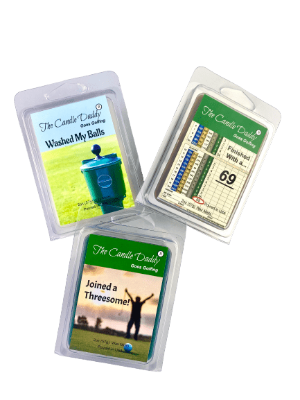 "Get In The Hole" Golf Combo Set Of Three Scented Wax Melt Cubes -Washed My Balls, Joined a 3Some, Finished w/a 69! - The Candle Daddy