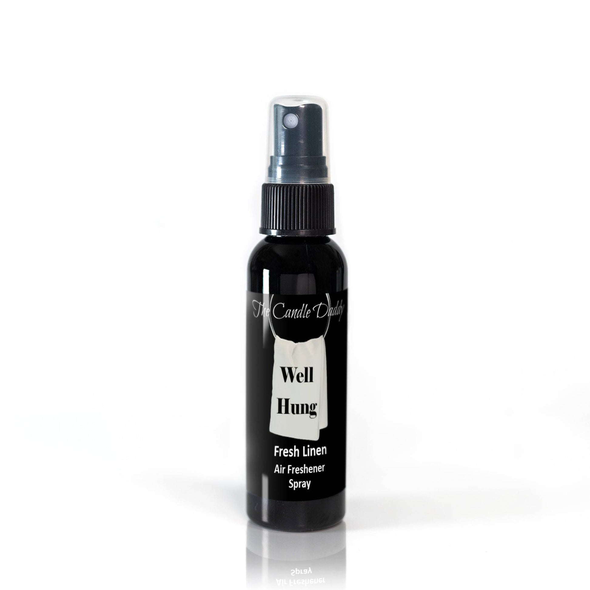 3 Pack - Well Hung Spray - Fresh Linen Scented - Room/Car Air Freshener Spray – (3) 2 Ounce Spray Bottles - The Candle Daddy