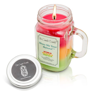 Show Me Your Melons - Watermelon Cantaloupe Honeydew Scented Candle - 10 Ounce- 80 Hour Burn- Made in USA.