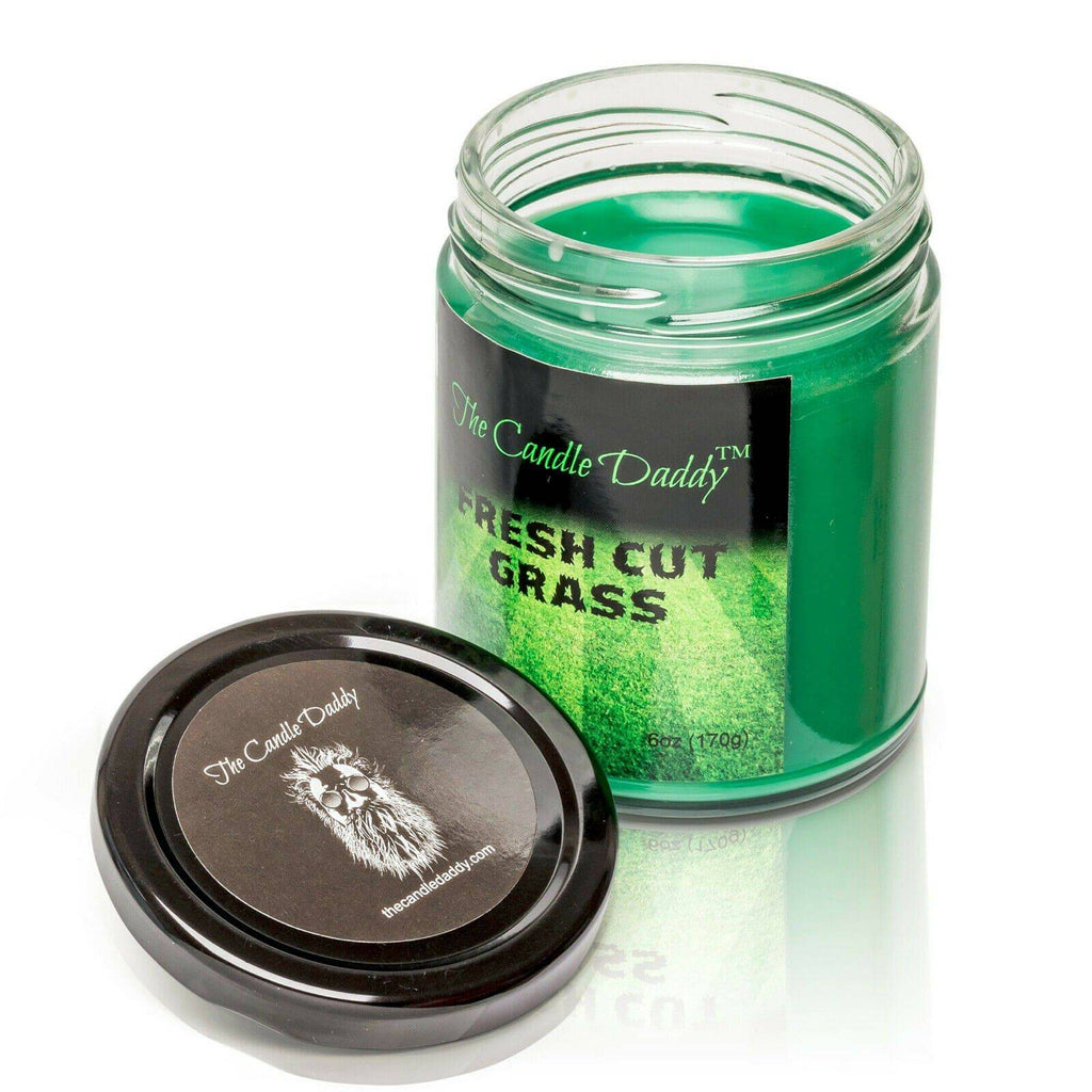 Fresh Cut Grass Scented Candle- 6 Ounce - 40 Hour Burn.
