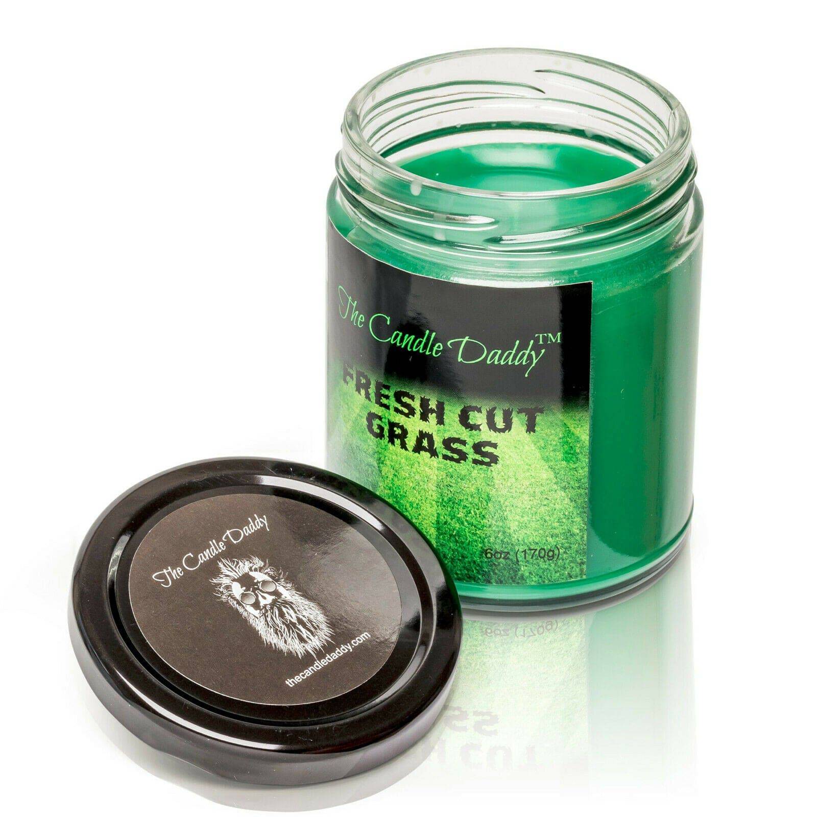 Fresh Cut Grass Scented Candle- 6 Ounce - 40 Hour Burn.